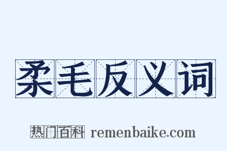 柔毛反义词是什么意思的图片